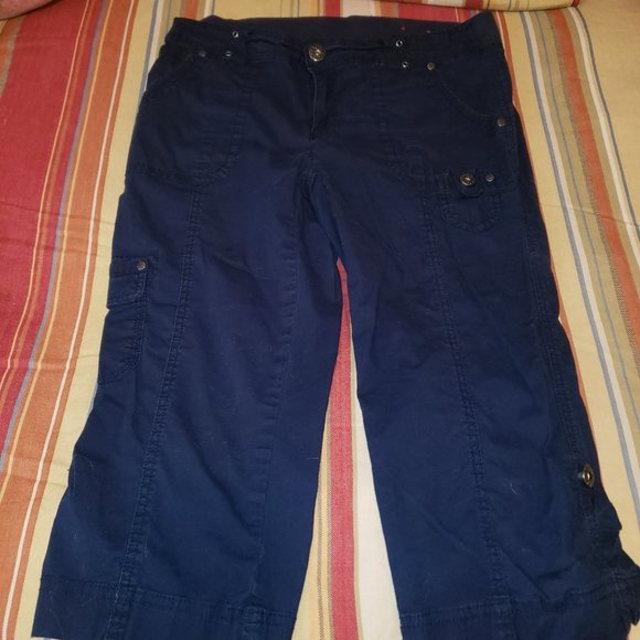 Dress Barn Pants - Dress Barn Women's cropped pants, navy blue